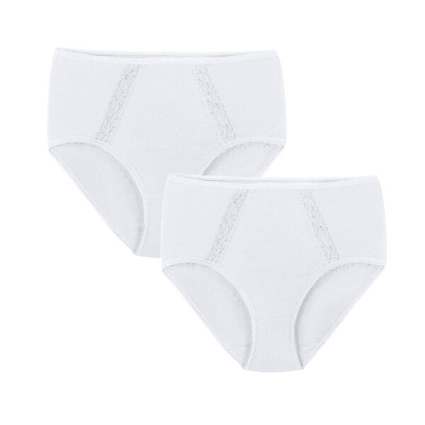 Damen Slips hoher Bund Sofie 2er-Set weiß 52/54 XXL