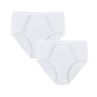 Damen Slips hoher Bund Sofie 2er-Set weiß 52/54 XXL