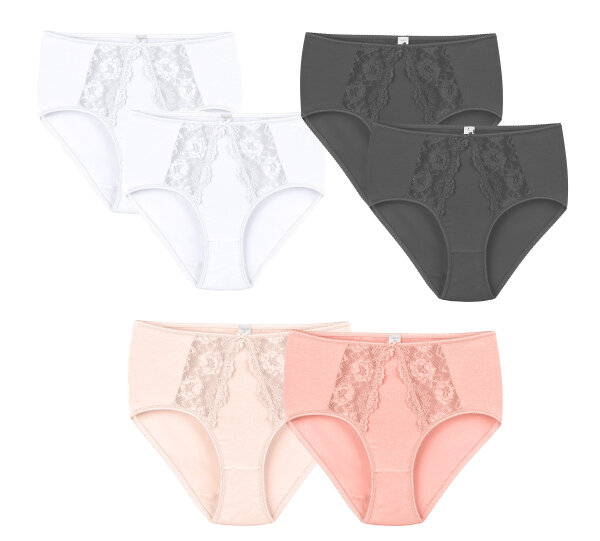 Damen Komfort Slips Mamone Spitze 2er-Set in Gr. M L XL XXL