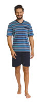 Comte Herren Schlafanzug Shorty Blau 48