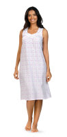 Comtessa Damen Sommer Nachthemd ohne Arm Punkte