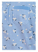 Comtessa Damen Nachtemd Kurzarm Blau Streifen Blumen