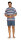Comte Herren Schlafanzug Kurz Jeans Knopfleiste