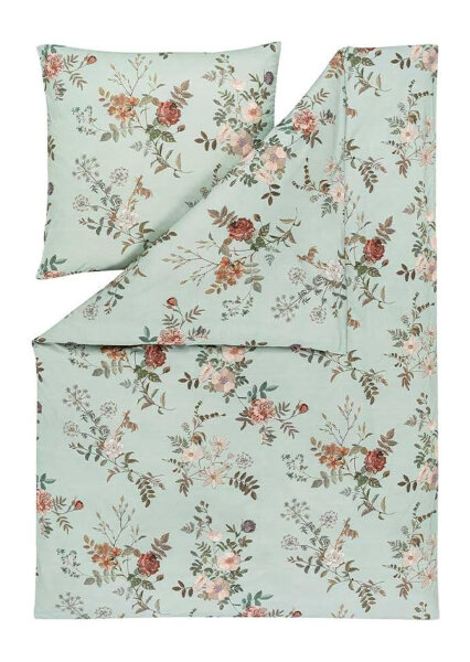 Estella Interlock Mako Jersey Bettwäsche Perla salbei
