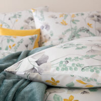 Estella Interlock Mako Jersey Bettwäsche Livia in Gras 135x200 cm