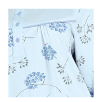 Comtessa Damen Nachtemd 3/4 Arm Bleu 100% Baumwolle