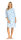 Comtessa Damen Nachtemd 3/4 Arm Bleu 100% Baumwolle