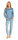 Comtessa Damen Schlafanzug Langarm Bündchen Feder Blau
