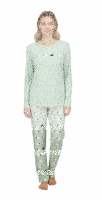Ringella Damen Schlafanzug Langarm Schafe Jade