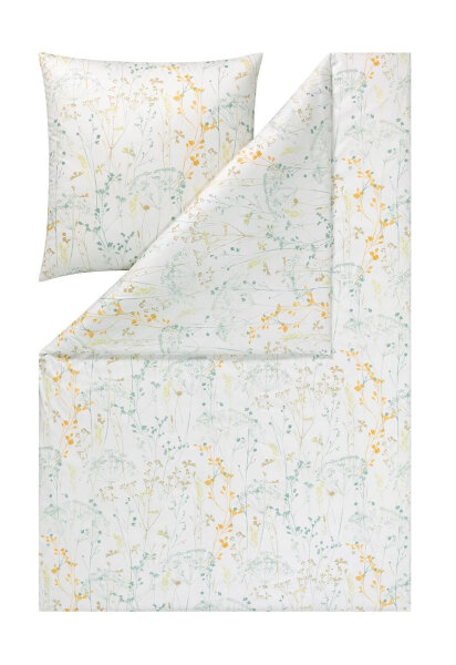 Estella Mako Jersey Bettwäsche Nadine in Grün 135x200 cm