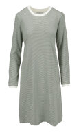 Ringella Damen Nachthemd Langarm Interlock Streifen Oliv