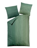 Dormisette Fein Biber Bettwäsche Grün Streifen...