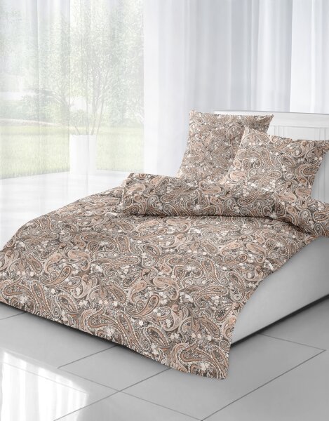 Dormisette Fein Biber Bettwäsche Beige 135x200 80x80 cm