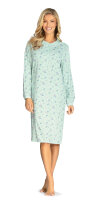 Comtessa Damen Nachtemd Langarm Mint 100% Baumwolle