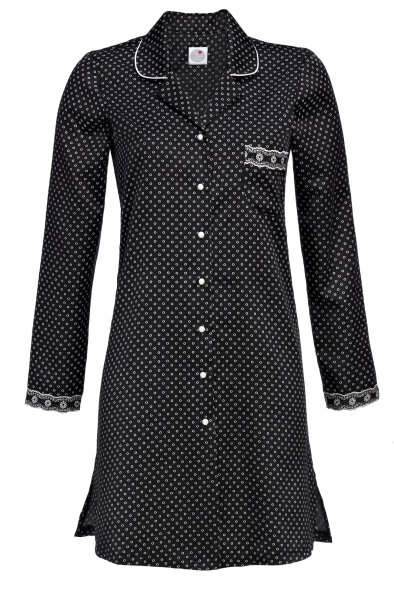 Ringella Nachthemd Damen in Hemdenform in schwarz  Gr. 36 S