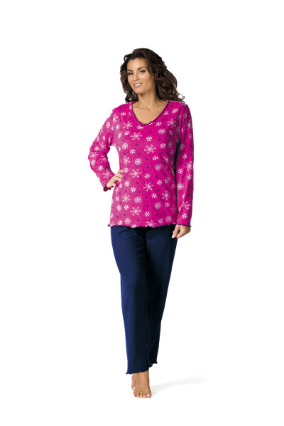 Comtessa Damen Schlafanzug Pyjama in fuchsia 44