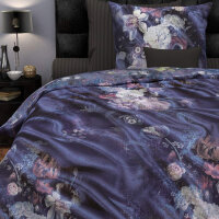 HnL Refined Satin Bettwäsche Vanna 155x220 + 80x80 cm in Blau