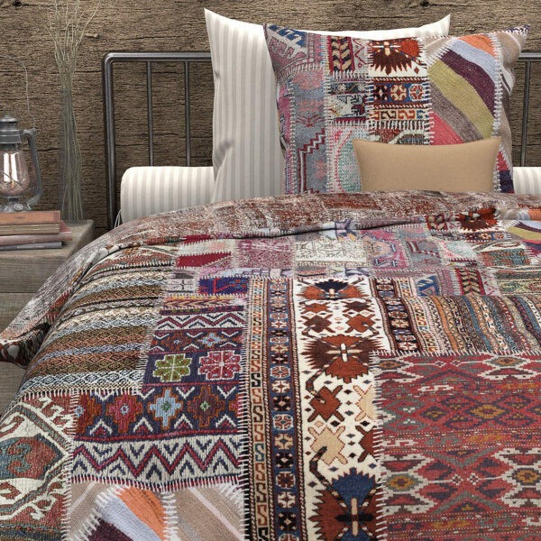 HnL Refined Satin Bettwäsche Karu  155x220 + 80x80 cm in Multicolor