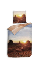 HnL Bettwäsche Etu Wüste 135x200 + 80x80 cm in Orange