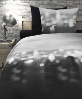 HnL Refined Satin Bettwäsche Stadt 135x200 + 80x80 cm in Grau
