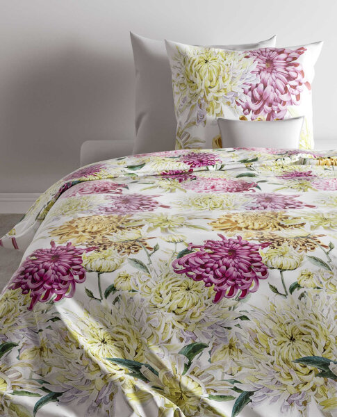 Zo!Home Bettwäsche Chrysantheme 135x200 + 80x80 cm in multicolor