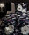 HnL Flanell Bettwäsche Amelia 135x200 + 80x80 cm in Schwarz Bunt
