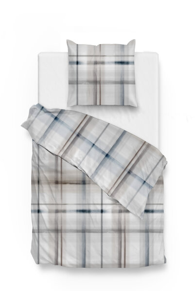 ZoHome Satin Bettwäsche Leon  135x200 + 80x80 cm in Blau