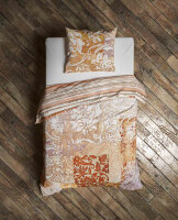 Heckett Lane Satin Bettwäsche Orido Terra 135x200 + 80x80 cm