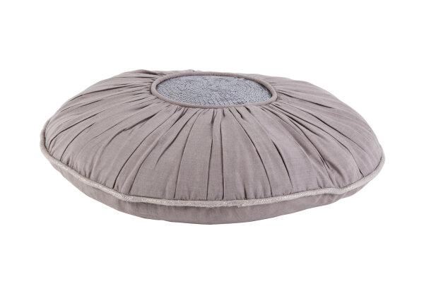 Walra Kissen mit Füllung rund 40 cm Taupe Pailetten