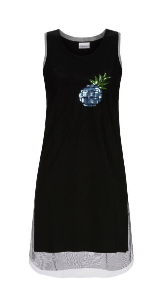 Ringella Damen Sommer Kleid ohne Arm Schwarz Gr. 38 S Muster