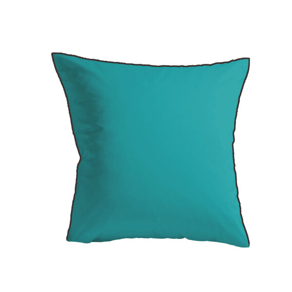 Kinzler Satin Doppelpack Kissenbezug Türkis 40x40 cm