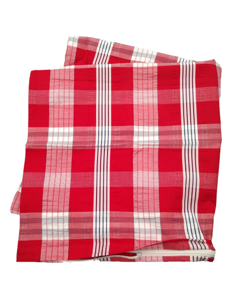 Brennet Seersucker Kissenbezug in Rot Kariert  80x80 cm