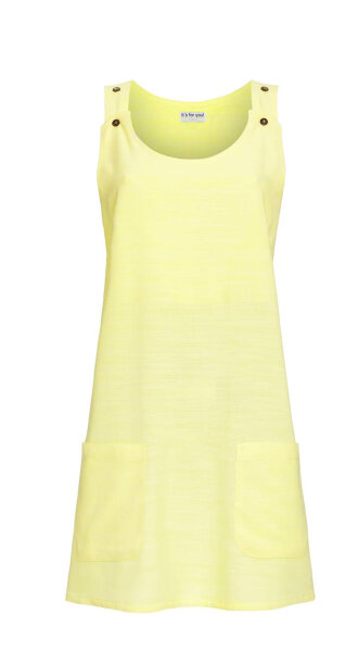 Ringella Damen Sommer Kleid ohne Arm Gelb Gr. 38 S