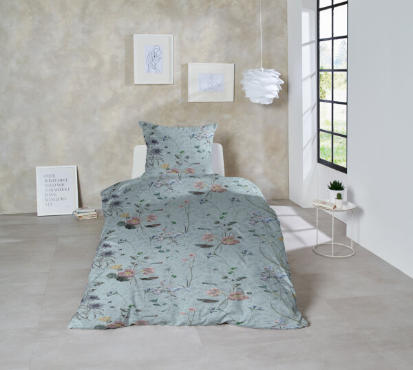 Primera Edel Flanell Bettwäsche Wendegarnitur Bleu